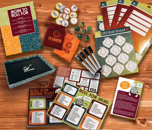 All items of the roll for dinner kit