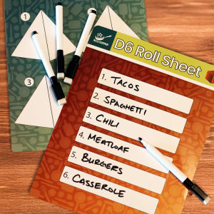 Filled out D6 roll sheet