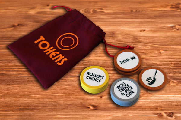 Roll for Dinner Tokens with token bag